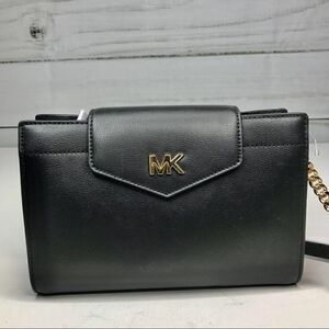 MICHAEL KORS MOTT . CLUTCH XBODY BLACK NWT
